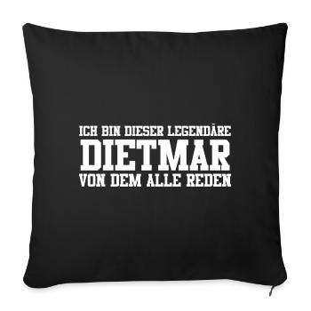 Dietmar Name Design - Sofakissenbezug 45 x 45 cm - Schwarz - Vorne