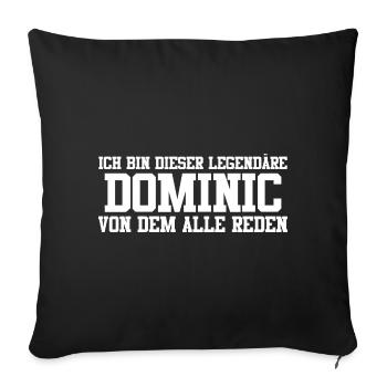 Dominic Name Design - Sofakissenbezug 45 x 45 cm - Schwarz - Vorne