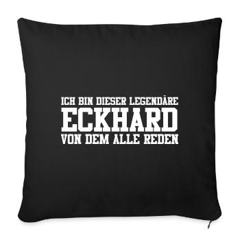 Eckhard Name Design - Sofakissenbezug 45 x 45 cm - Schwarz - Vorne