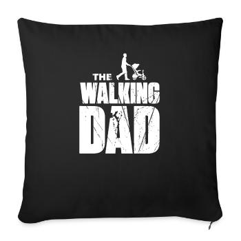 The Walking Dad - Housse de coussin décorative 45 x 45 cm - noir - Devant