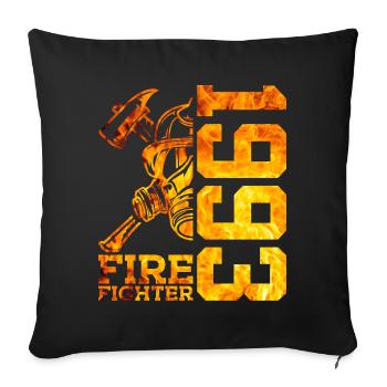 33E ANNIVERSAIRE DE LA BRIGADE DES POMPIERS 1993 - Housse de coussin décorative 45 x 45 cm - noir - Devant