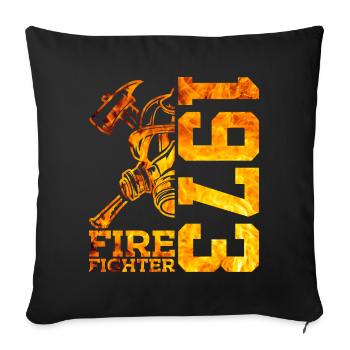 53E ANNIVERSAIRE DE LA BRIGADE DES POMPIERS 1973 - Housse de coussin décorative 45 x 45 cm - noir - Devant