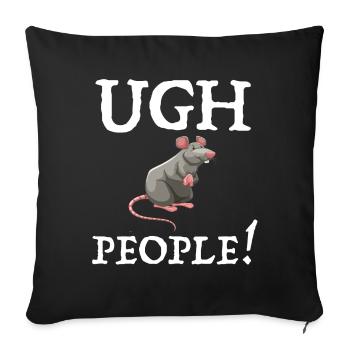 Les gens de beurk | Drôles de dictons, drôles d’images - Housse de coussin décorative 45 x 45 cm - noir - Devant
