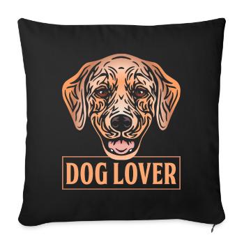 Amoureux des chiens - Golden Retriever - Housse de coussin décorative 45 x 45 cm - noir - Devant