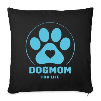 Maman chienne pour la vie - Housse de coussin décorative 45 x 45 cm - noir - Devant