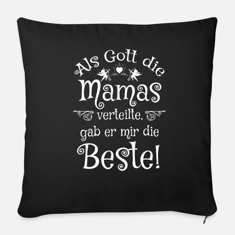 Mama die Beste - Sofakissenbezug 45 x 45 cm - Schwarz