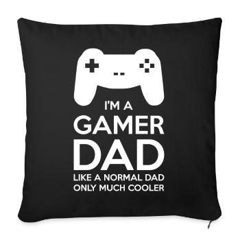 GAMER DAD - Sofa pillowcase 17,3'' x 17,3'' (45 x 45 cm) - black - Front