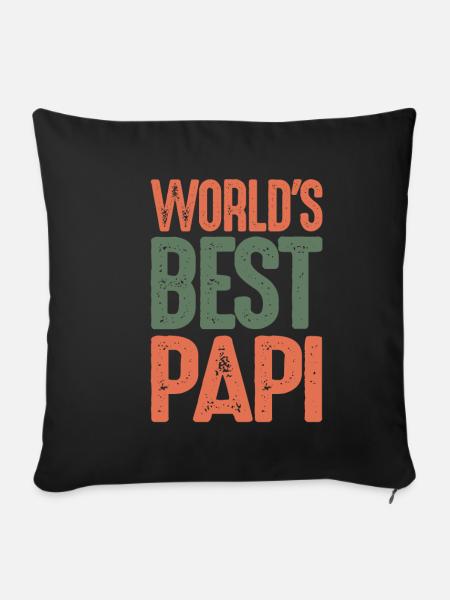 Bester Papi - Sofakissenbezug 45 x 45 cm - Schwarz