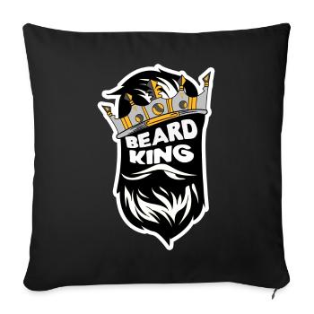 Beard Masculinity Statement Beard Hairstyle Beard Wearer - Sofa pillowcase 17,3'' x 17,3'' (45 x 45 cm) - black - Front