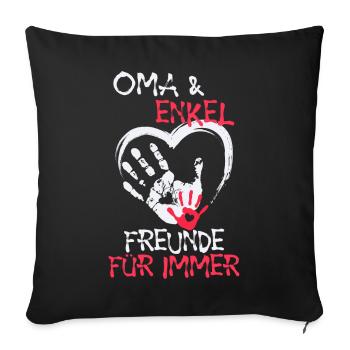 Lieblingsoma Oma Großmutter Statement Ruhestan - Sofakissenbezug 45 x 45 cm - Schwarz - Vorne