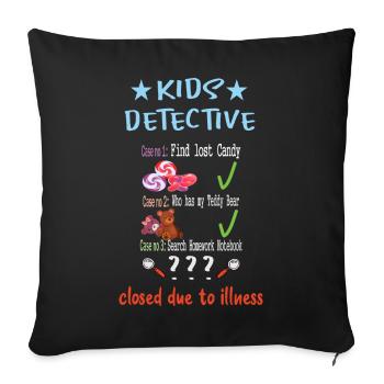 Children's Detective - Sofa pillowcase 17,3'' x 17,3'' (45 x 45 cm) - black - Front