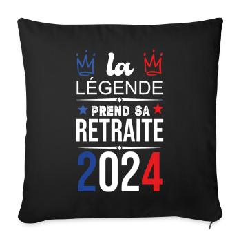 La Légende Prend Sa Retraite 2024 - Housse de coussin décorative 45 x 45 cm - noir - Devant