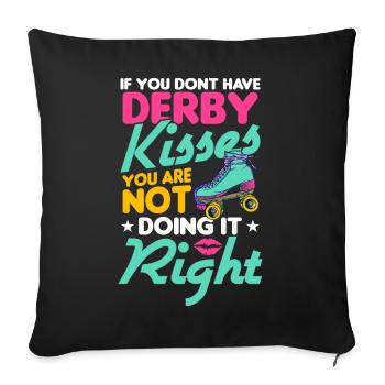 design de patins à roulettes - Housse de coussin décorative 45 x 45 cm - noir - Devant