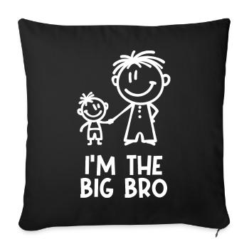 Déclaration de Big Brother Bro Frère Amour - Housse de coussin décorative 45 x 45 cm - noir - Devant