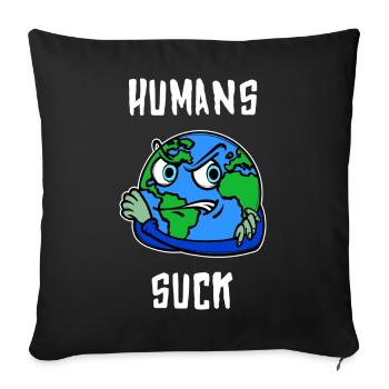 Umweltschäden Umweltschutz Mutter Erde Umwelt - Sofakissenbezug 45 x 45 cm - Schwarz - Vorne