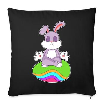 Méditation de Pâques avec un lapin - Housse de coussin décorative 45 x 45 cm - noir - Devant