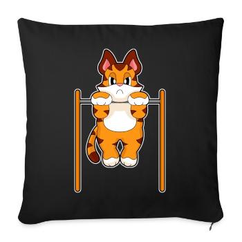 Tiger Bodybuilder Klimmzüge Bodybuilding - Sofakissenbezug 45 x 45 cm - Schwarz - Vorne