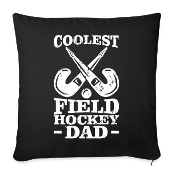 Coolest Hockey Dad - Sofa pillowcase 17,3'' x 17,3'' (45 x 45 cm) - black - Front