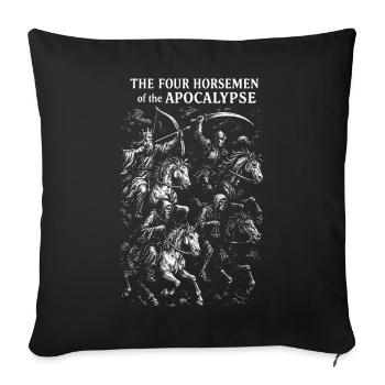 Die vier Reiter der Apokalypse Illustration - Sofakissenbezug 45 x 45 cm - Schwarz - Vorne