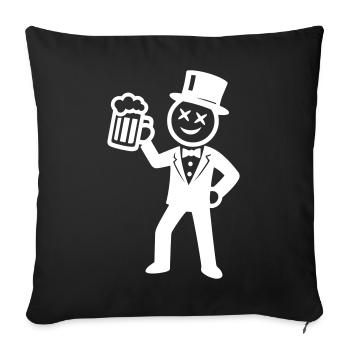 Marié Enterrement de vie de garçon Stick Figure - Housse de coussin décorative 45 x 45 cm - noir - Devant