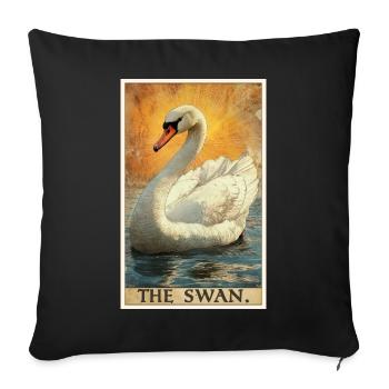 Cygnes Cygne - Housse de coussin décorative 45 x 45 cm - noir - Devant