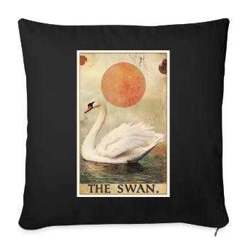 Cygnes Cygne - Housse de coussin décorative 45 x 45 cm - noir - Devant
