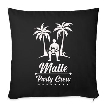 Beach Vacation Malle Party Crew - Sofa pillowcase 17,3'' x 17,3'' (45 x 45 cm) - black - Front