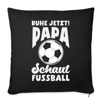 Drôle de Football Football Fan Cadeau - Housse de coussin décorative 45 x 45 cm - noir - Devant