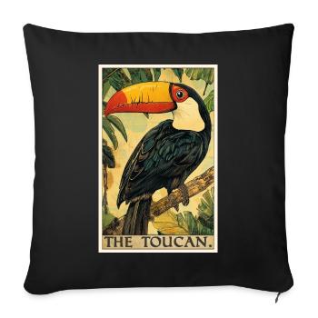 Toucans Toucan - Sofa pillowcase 17,3'' x 17,3'' (45 x 45 cm) - black - Front