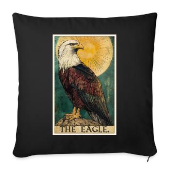 Adler - Sofakissenbezug 45 x 45 cm - Schwarz - Vorne