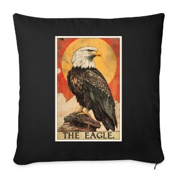 Adler - Sofakissenbezug 45 x 45 cm - Schwarz - Vorne