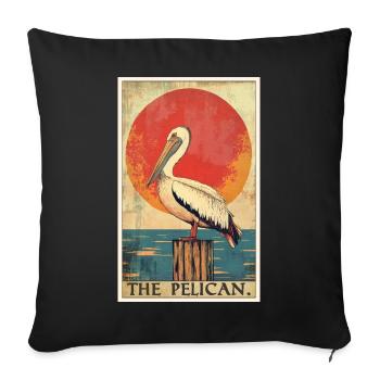 Pélicans Pélican - Housse de coussin décorative 45 x 45 cm - noir - Devant