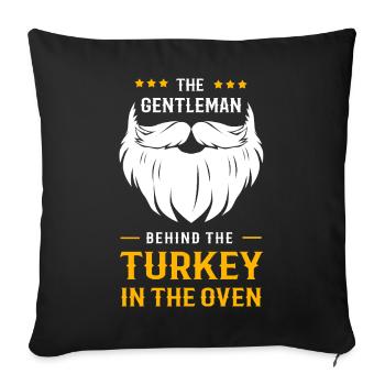 Thanksgiving Gender Reveal Mom-to-be - Sofa pillowcase 17,3'' x 17,3'' (45 x 45 cm) - black - Front