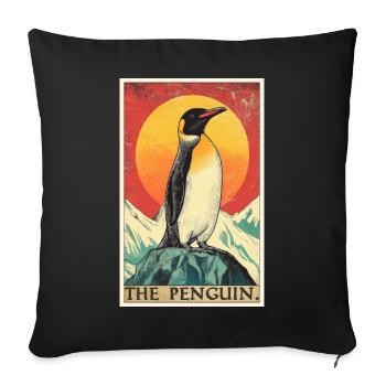 Pinguine Pinguin - Sofakissenbezug 45 x 45 cm - Schwarz - Vorne