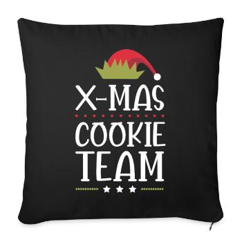L’équipe des biscuits de Noël - Housse de coussin décorative 45 x 45 cm - noir - Devant
