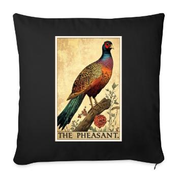 Pheasants Pheasant - Sofa pillowcase 17,3'' x 17,3'' (45 x 45 cm) - black - Front