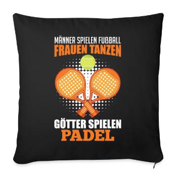 Padel Sport WOMEN DANCE GODS PLAY PADEL - Sofa pillowcase 17,3'' x 17,3'' (45 x 45 cm) - black - Front
