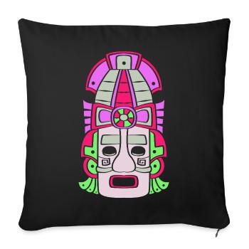 Inca Mayan calendar aztec - Sofa pillowcase 17,3'' x 17,3'' (45 x 45 cm) - black - Front