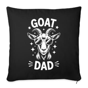 Dictions de chèvre Chèvres Drôle de cadeau de chèvre - Housse de coussin décorative 45 x 45 cm - noir - Devant