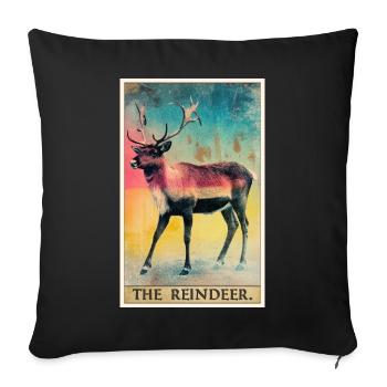 Reindeer Reindeer - Sofa pillowcase 17,3'' x 17,3'' (45 x 45 cm) - black - Front