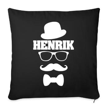 Henrik - Sofa pillowcase 17,3'' x 17,3'' (45 x 45 cm) - black - Front