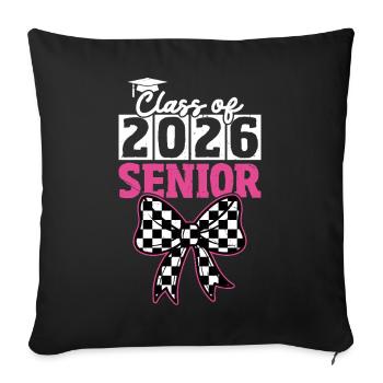 Class of 2026 Senior Graduation - Sofa pillowcase 17,3'' x 17,3'' (45 x 45 cm) - black - Front