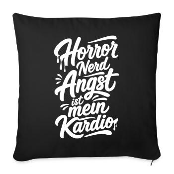 Horror Nerd Filmabend Comic Szene - Sofakissenbezug 45 x 45 cm - Schwarz - Vorne