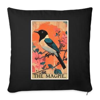 Magpies Magpie - Sofa pillowcase 17,3'' x 17,3'' (45 x 45 cm) - black - Front