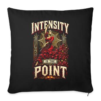 L’intensité flamenco est le but - Housse de coussin décorative 45 x 45 cm - noir - Devant