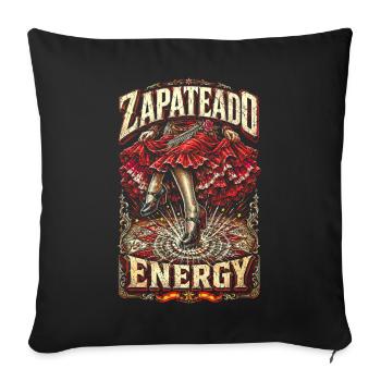 Flamenco Zapateado Energy - Housse de coussin décorative 45 x 45 cm - noir - Devant