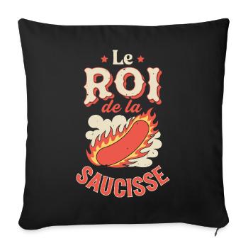 Le Roi de la Sauce Flamme - Housse de coussin décorative 45 x 45 cm - noir - Devant