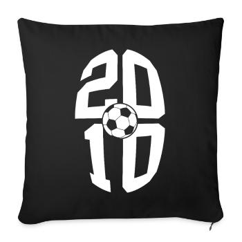 16 ANS DE NAISSANCE EN 2010 FOOTBALL 16E ANNIVERSAIRE - Housse de coussin décorative 45 x 45 cm - noir - Devant