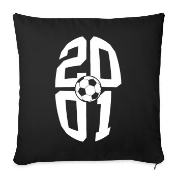 25 YEARS BORN 2001 FOOTBALL 25TH BIRTHDAY - Sofa pillowcase 17,3'' x 17,3'' (45 x 45 cm) - black - Front