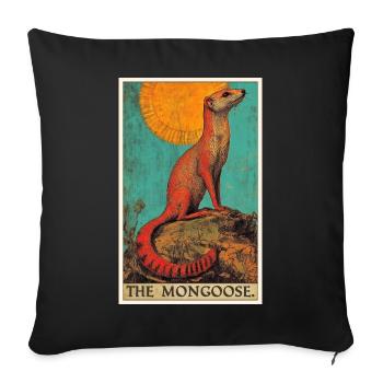 Mongoose's Mongoose - Sofa pillowcase 17,3'' x 17,3'' (45 x 45 cm) - black - Front